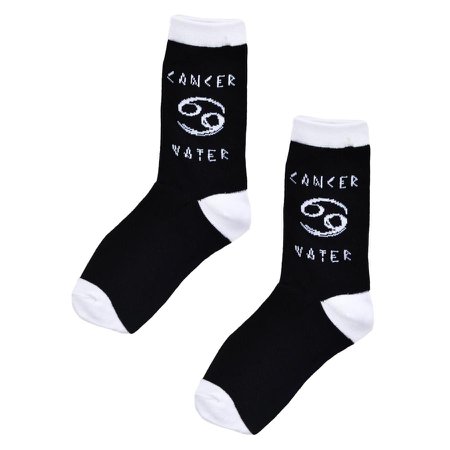 *clipped by @luci-her* Cancer Astrology Zodiac Sign Crew Socks - Too Fast Online