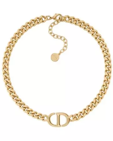 dior necklace gold