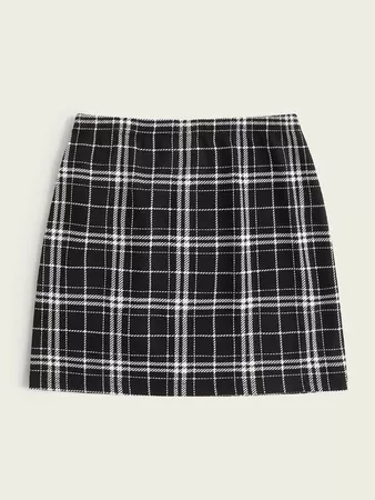 SHEIN Plus Plaid Print Skirt | SHEIN USA