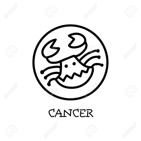 Cancer Zodiac Sign. Astrology Symbol Royalty Free SVG, Cliparts, Vectors, And Stock Illustration. Image 169590559.