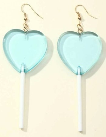 blue lollipop earrings