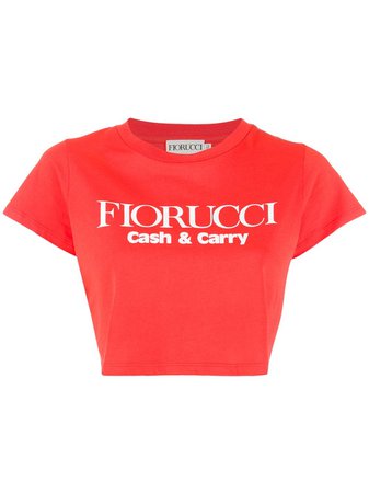 Fiorucci Logo Cropped T-Shirt | Farfetch.com