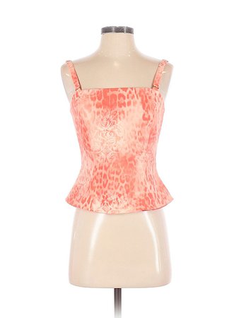 St. John Collection by Marie Gray Animal Print Orange Pink Sleeveless Blouse Size S - 79% off | thredUP