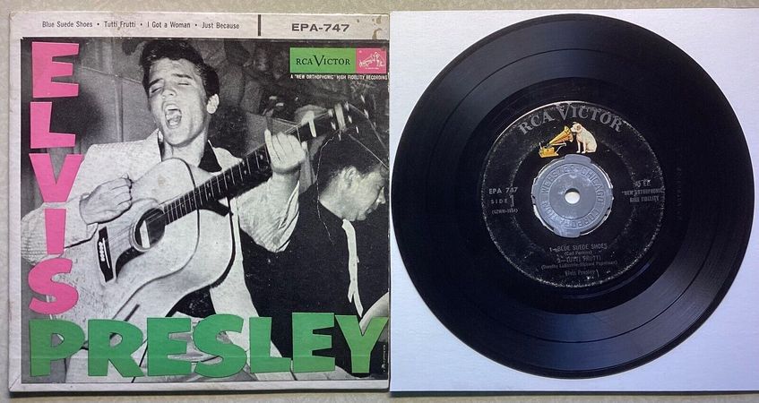 Elvis Presley-Blue Suede Shoes 1956 EPA-747 **VG** 45 RPM 1ST pressing | eBay