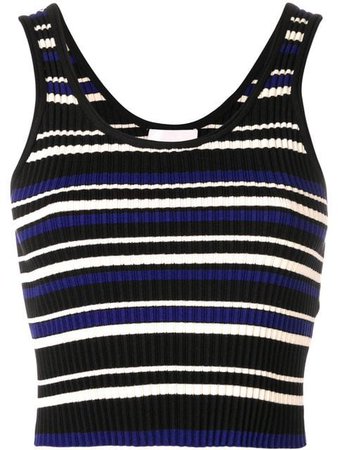 black blue white striped top