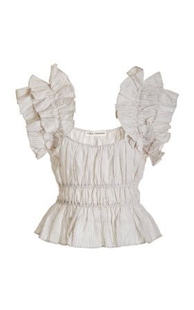 Paloma Ruffled Cotton Top By Ulla Johnson | Moda Operandi