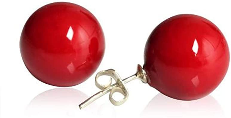 plain red earrings