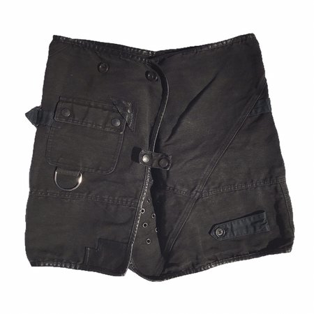 burberry black cargo pocket mini skirt