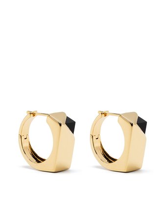 CAPSULE ELEVEN Jewel Beneath signet earrings gold C11ESG80WJEWELBENEATHSIGNETEARRINGSPAIRGOLDBLACKONYX - Farfetch