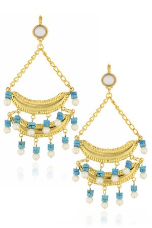 KENNETH JAY LANE BRIELLE Turquoise Pearl Earrings – PRET-A-BEAUTE.COM