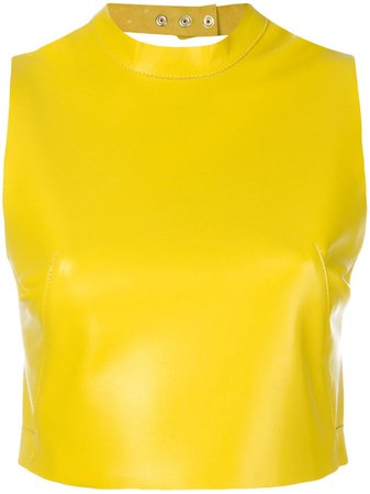 Yellow Manokhi Carrie Cropped Top | Farfetch.com