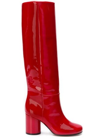 Maison Margiela patent knee high boots