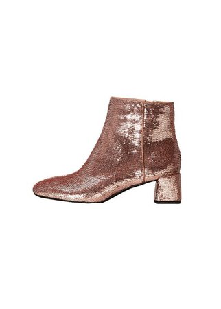 MANGO  Sequinned high heel ankle boots