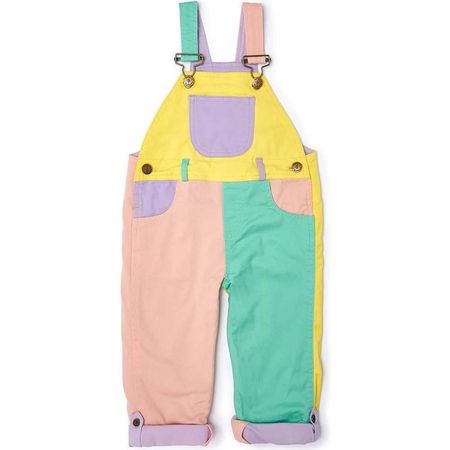 Colorblock Overalls, Pastel - Dotty Dungarees Rompers | Maisonette