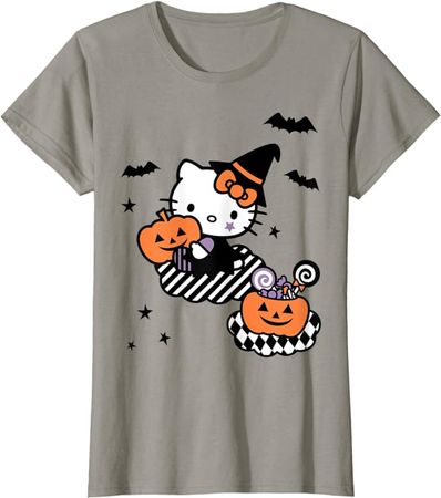 Hello Kitty Trick or Treat Halloween Tee Shirt T-Shirt : Clothing, Shoes & Jewelry