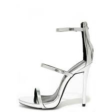 silver sandals high heels polyvore - Google Search