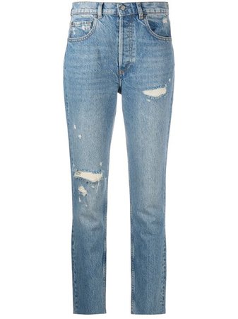 Shop blue BOYISH DENIM Billy high-rise skinny jeans with Express Delivery - Farfetch