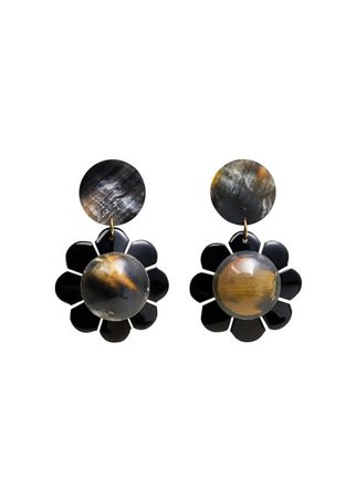 MANGO Tortoiseshell earrings