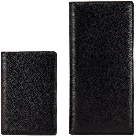the daily edited Black Pebbled Travel Wallet