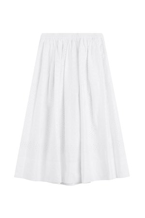 Cotton Skirt with Embroidery Gr. FR 40