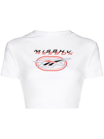Shop white MISBHV X Reebok cropped T-shirt with Express Delivery - Farfetch