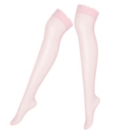 pink sheer thigh high socks