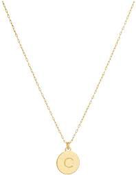 kate spade gold c necklace - Google Search
