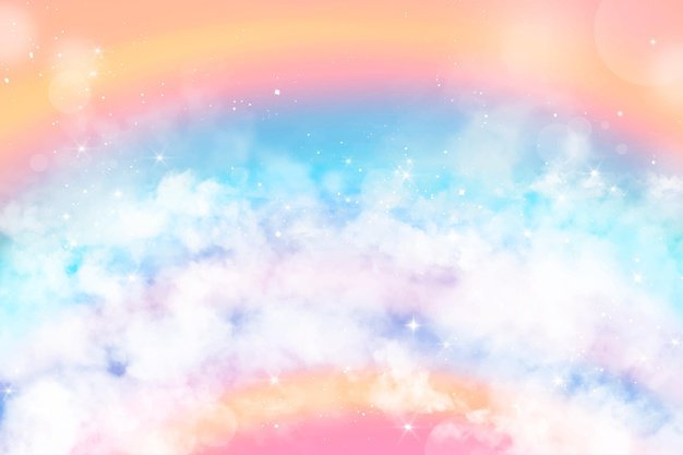 Free Vector | Gradient pastel sky background with clouds