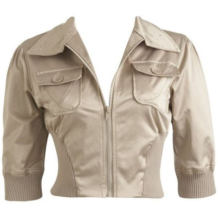 ash gold 3/4 sleeve bomber jacket