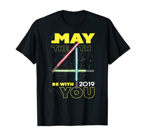 Amazon.com: Star Wars May The 4th Be With You 2019 Lightsabers T-Shirt: Clothing
