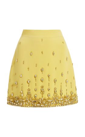 Crystal-Embellished Cady Mini Skirt By Zuhair Murad | Moda Operandi