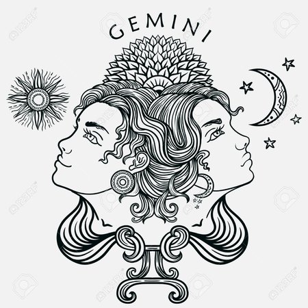 58047150-hand-drawn-romantic-beautiful-line-art-of-zodiac-gemini-vector-illustration-isolated-ethnic-design-m.jpg (1300×1300)