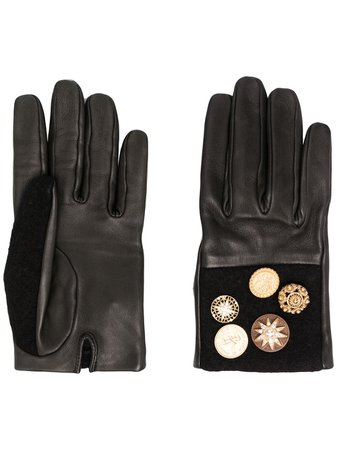 Chanel Pre-Owned star buttons leather gloves with Express Delivery - Farfetch