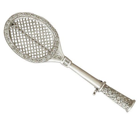 tennis racket brooch