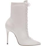 Schutz Tennie lace-up leather pearl ankle boots