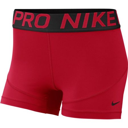Nike Women's Pro 3" Shorts (Gym Red/Black, X-Small) - Walmart.com