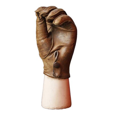 Late 19th Century Prosthetic Hand with Leather Glove For Sale at 1stDibs