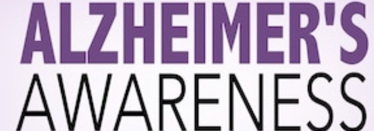 Alzheimer’s Awareness Text Words Banner Purple