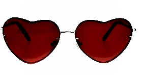 dark red heart sunglasses