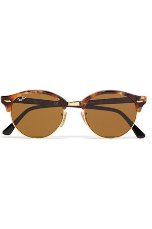 Ray-Ban | Clubround acetate and gold-tone sunglasses | NET-A-PORTER.COM