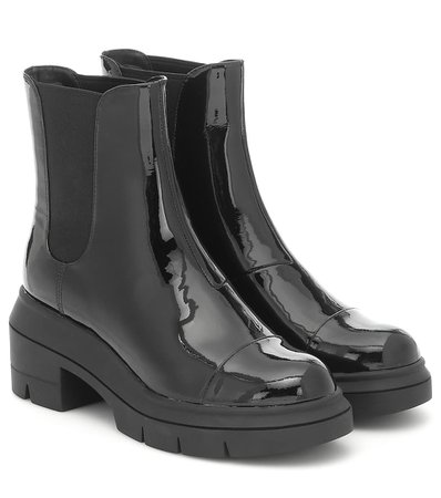 Stuart Weitzman - Norah patent leather Chelsea boots | Mytheresa