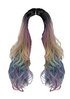 rainbow hair edit png