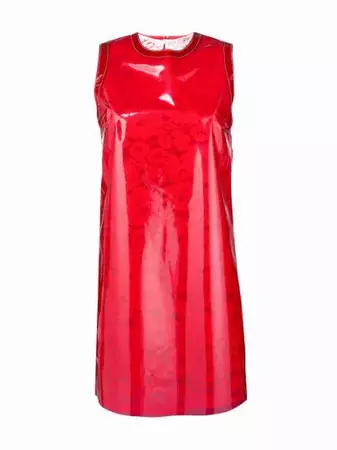 n 21 red dress vinyl lace overlay
