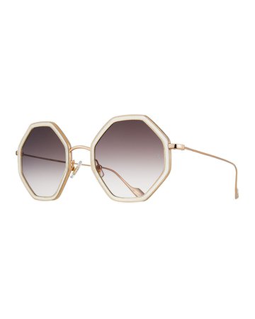 Sunday Somewhere Hitomi Acetate & Metal Octagonal Sunglasses | Neiman Marcus