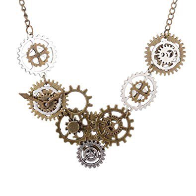 steampunk earrings and necklace - Google Search