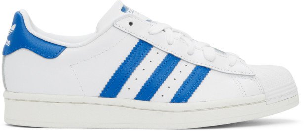 White and Blue Superstar Sneakers