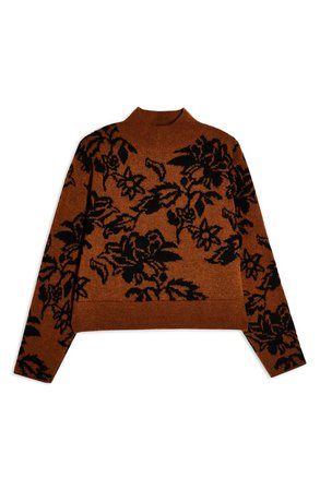 Topshop Floral Jacquard Sweater | Nordstrom