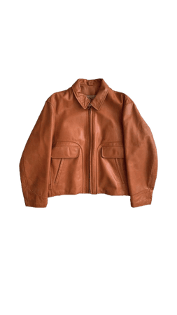 orange leather jacket