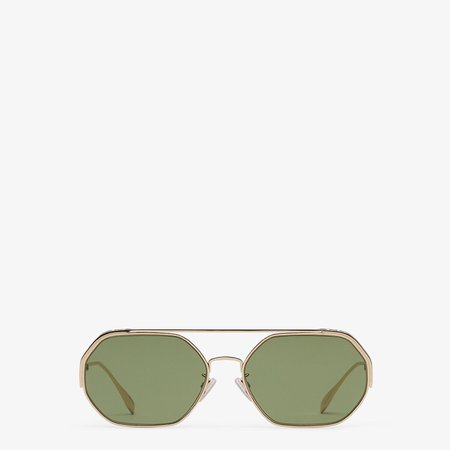 Sunglasses with green lenses - FENDI O’LOCK | Fendi