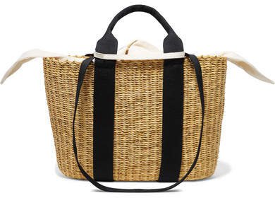 Caba Straw And Cotton-canvas Tote - Beige